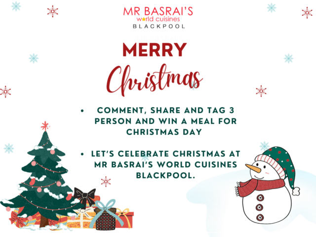 Christmas just got tastier! Embrace the festive spirit at Mr Basrai’s World Cuisines Blackpool. 🍽️🎅